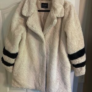 Black and white teddy jacket.
